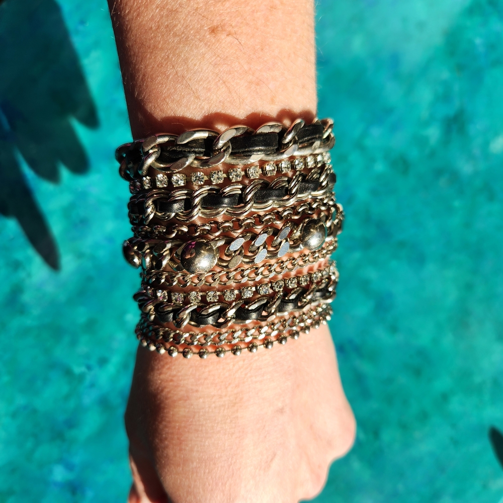 Chic Silver Multi-Strand Bracelet - image 3